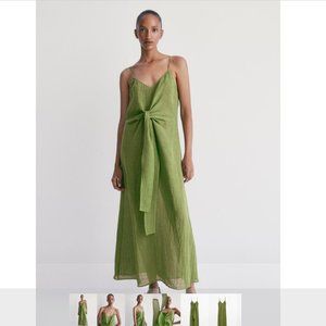 Massimo Dutti | Dresses | Massimo Dutti Linen Dress With Front Bow |  Poshmark